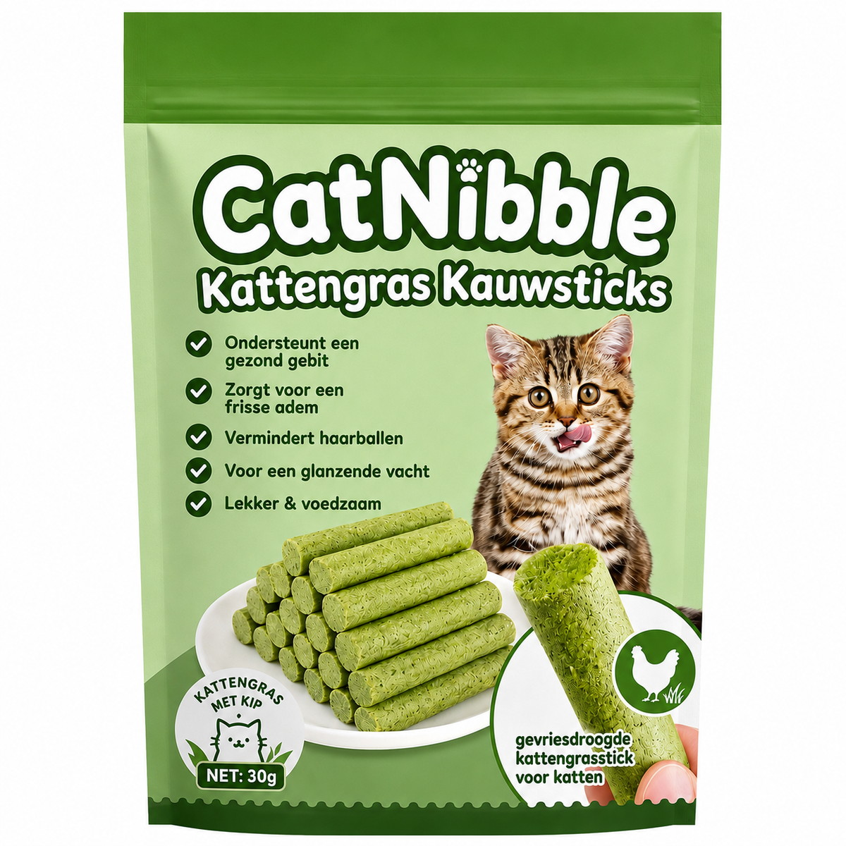 CatNibble™ Kattengras Kauwsticks