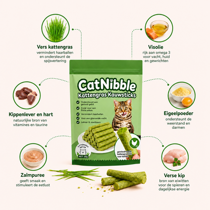 CatNibble™ Kattengras Kauwsticks